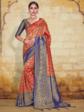 Red Banarasi Art Silk Woven Saree